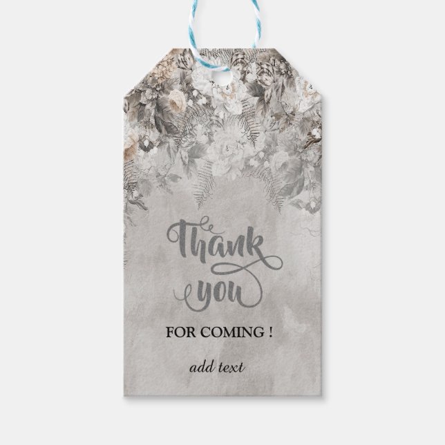 Winter Wonderland Blume Forest Geschenkanhänger (Vorderseite)