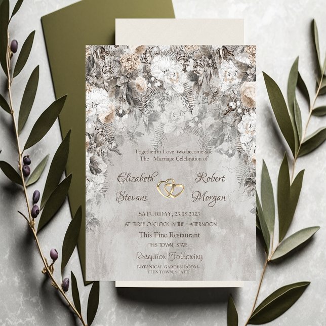 Winter Wonderland Blume Forest Wedding Einladung (Von Creator hochgeladen)