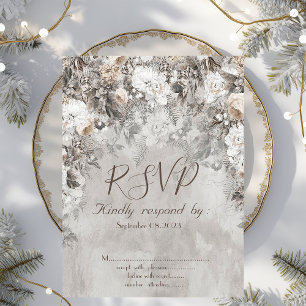 Winter Wonderland Blumenwald RSVP Einladung