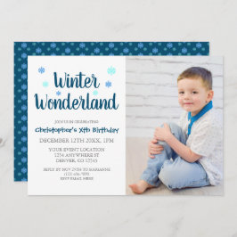 Winter Wonderland Boy Birthday Einladung