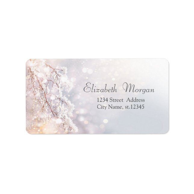 Winter Wonderland Branchen Adressaufkleber (Vorne)