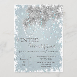 Winter Wonderland Brautparty-Einladung Einladung