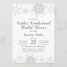 Winter Wonderland Brautparty Silver Snowflakes