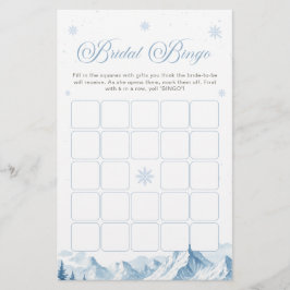 Winter Wonderland Bridal Shower Bingo Game