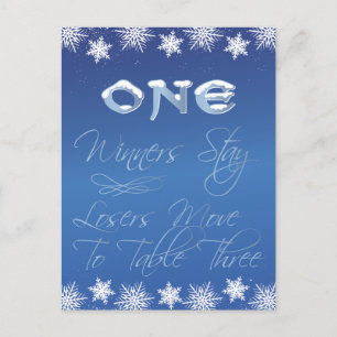 Winter Wonderland Bunco Table Card #1 Postkarte