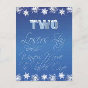 Winter Wonderland Bunco Table Card #2 Postkarte