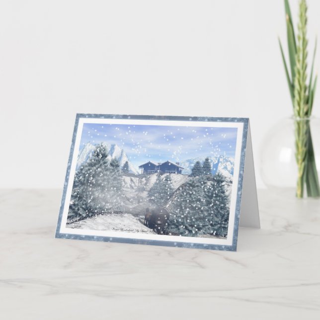 Winter Wonderland Card Feiertagskarte (Vorderseite)