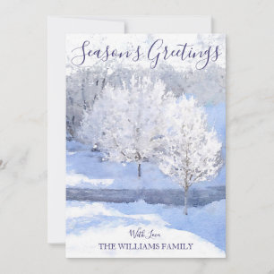 Winter Wonderland Christmas Back Foto Feiertagskarte