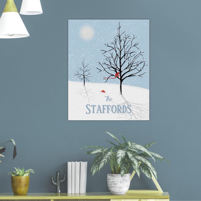 Winter Wonderland Christmas Family Name Poster (Von Creator hochgeladen)