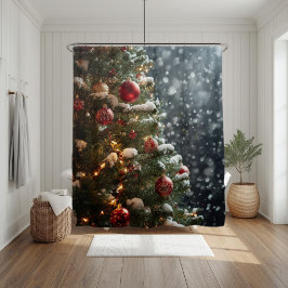 Winter Wonderland Christmas Shower Curtain Duschvorhang