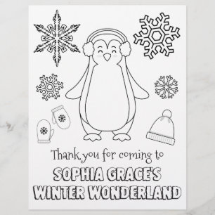 Winter Wonderland Colour Page Farbblatt