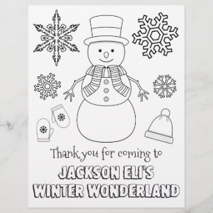 Winter Wonderland Colour Page Farbblatt