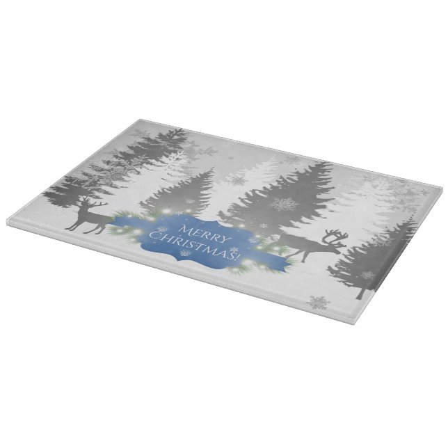Winter Wonderland Cutting Board - Blue Schneidebrett (Ecke)