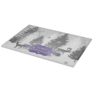 Winter Wonderland Cutting Board - Lila Schneidebrett