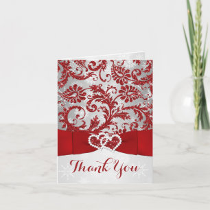 Winter Wonderland Danke Note Card - Red