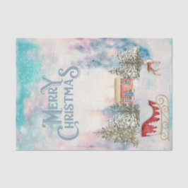 Winter Wonderland Decoupage Paper: Santa's Sleigh Seidenpapier