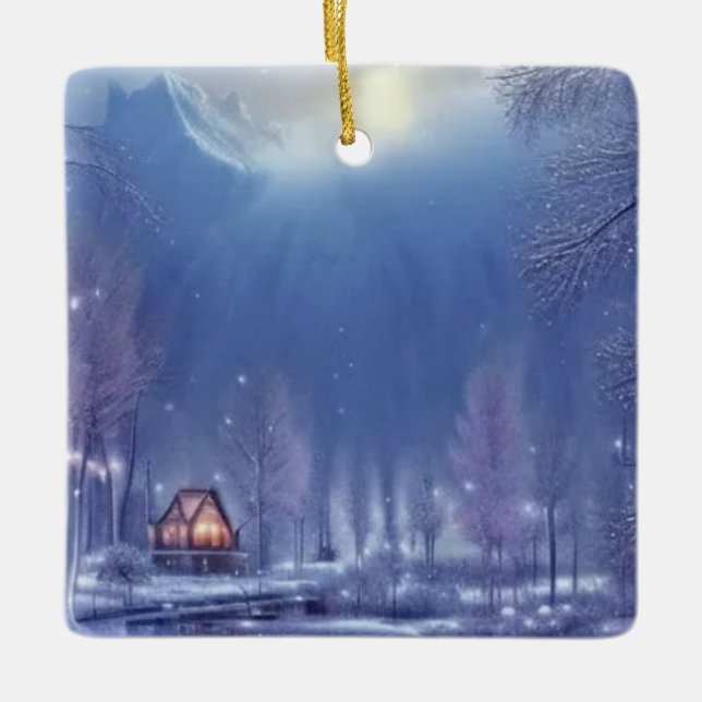Winter Wonderland Design Keramikornament (Vorderseite)