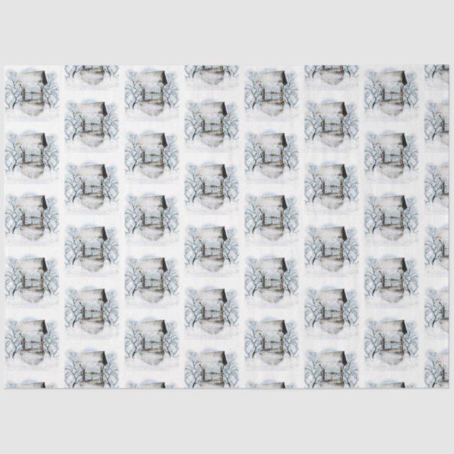 Winter Wonderland Design Serie 4 Seidenpapier (Vorderseite)