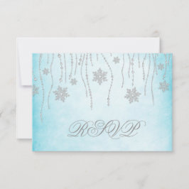 Winter Wonderland Diamond Snowflakes RSVP Karte