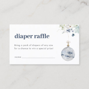 Winter Wonderland Diaper Raffle Baby Duschkarte Visitenkarte