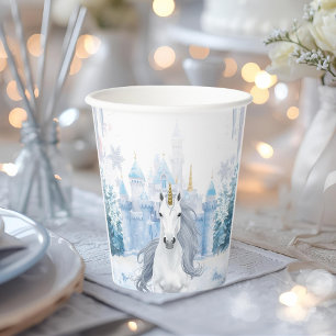 Winter Wonderland Einhorn Magisches Schneegestöb Pappbecher