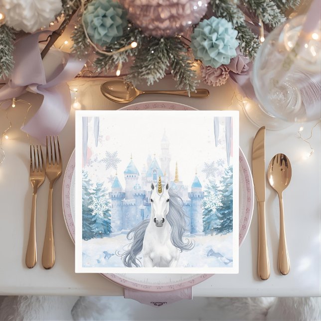 Winter Wonderland Einhorn Serviette (Von Creator hochgeladen)