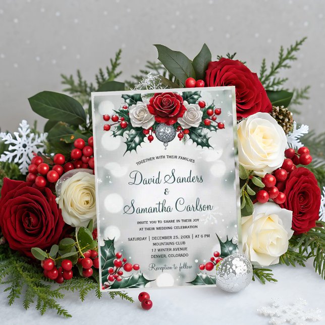 Winter Wonderland Elegante Forest Lights Hochzeit Einladung (Von Creator hochgeladen)
