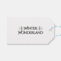 Winter Wonderland - Eleganter Text und Pine Trees