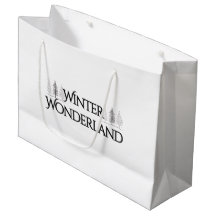 Winter Wonderland - Eleganter Text und Pine Trees