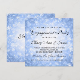 Winter Wonderland Elegantes Engagement Einladung