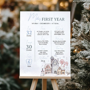 Winter Wonderland Erstes Jahr Meilenstein Poster