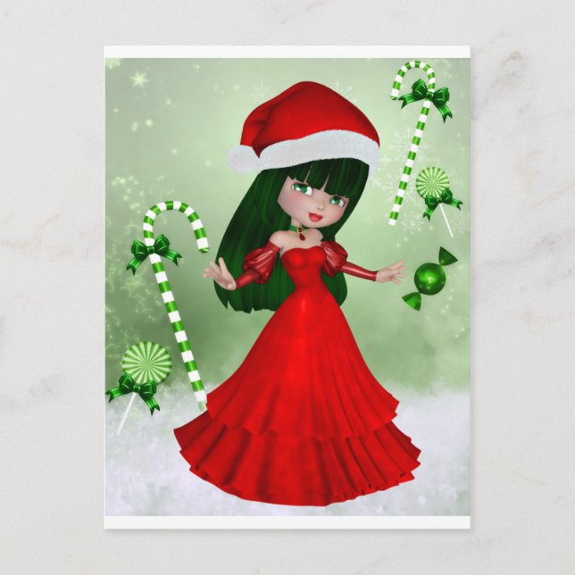 Winter Wonderland Fairy Postkarte (Vorderseite)