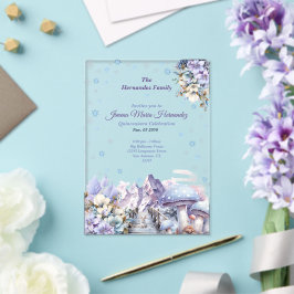 Winter Wonderland Fairytale Quinceañera Acryleinladungen