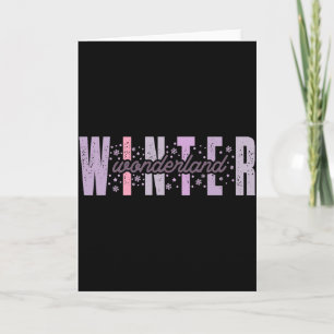 Winter Wonderland Festive Tygraphy Kunst  Karte