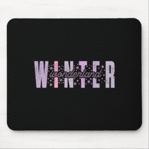 Winter Wonderland Festive Tygraphy Kunst Mousepad
