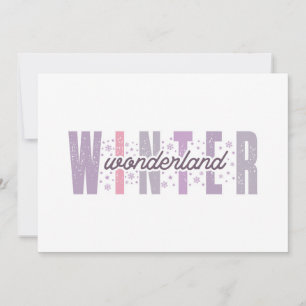 Winter Wonderland - Festliche Typografie-Kunst Karte