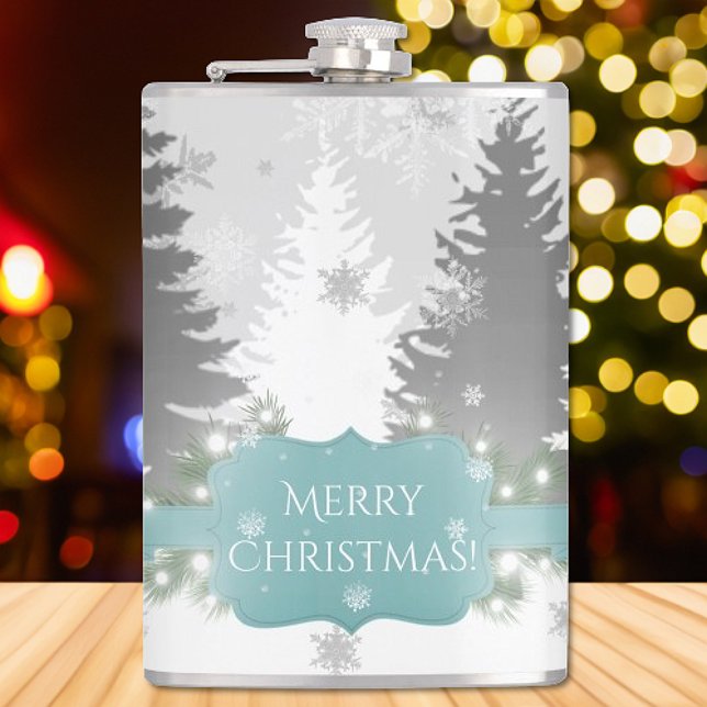 Winter Wonderland Flask - Aquamarin Flachmann (Teal Winter Wonderland Flask)