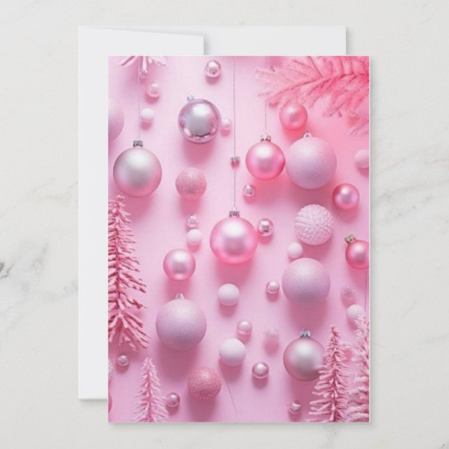 "Winter Wonderland Flat Holiday Card" Einladung (Vorderseite)