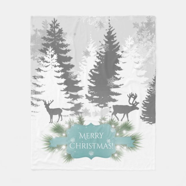 Winter Wonderland Fleece Blanket - Aquamarin (Vorderseite)