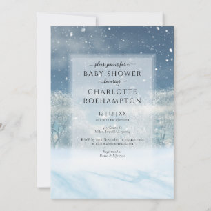 Winter Wonderland Forest Baby Dusche Einladung