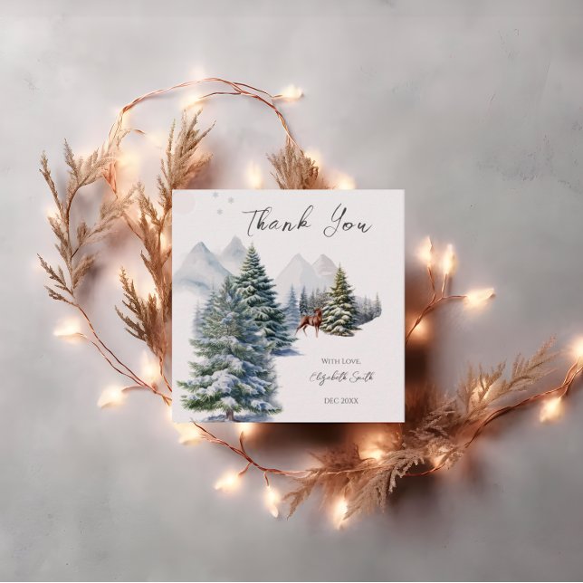 Winter Wonderland Forest Deer Es ist kalt draußen Geschenkanhänger (Von Creator hochgeladen)