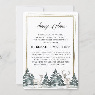 Winter Wonderland Forest   Planänderung für Hochze Einladung