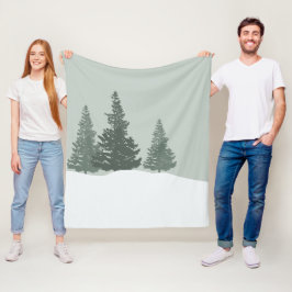 Winter Wonderland Forest Trees Fleecedecke