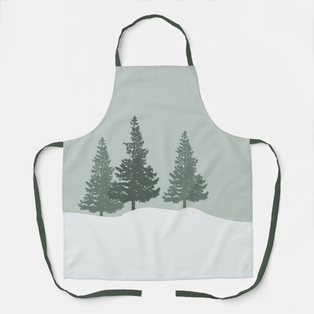 Winter Wonderland Forest Trees Schürze (Vorderseite)