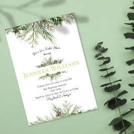 Winter Wonderland Frame Wreath Berry Brautparty Einladung