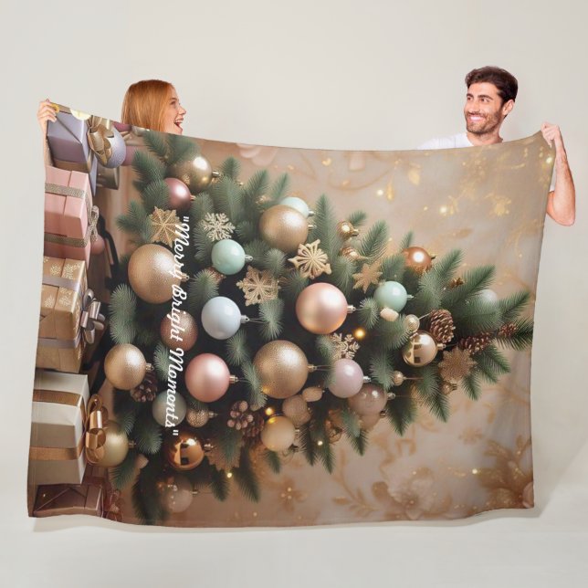 "Winter Wonderland Freude" Fleecedecke (Beispiel)