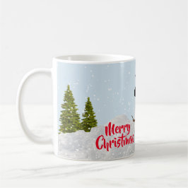 Winter Wonderland Frohe Weihnachtsschneemann Kaffeetasse
