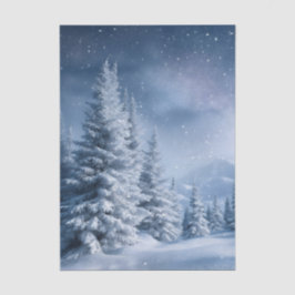 Winter Wonderland Frosted Trees Snowy Forest Seidenpapier