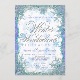 Winter Wonderland Frozen Geburtstagsparty Einladung