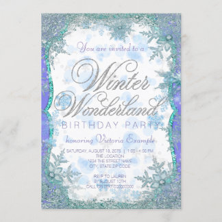 Winter Wonderland Frozen Geburtstagsparty Einladung